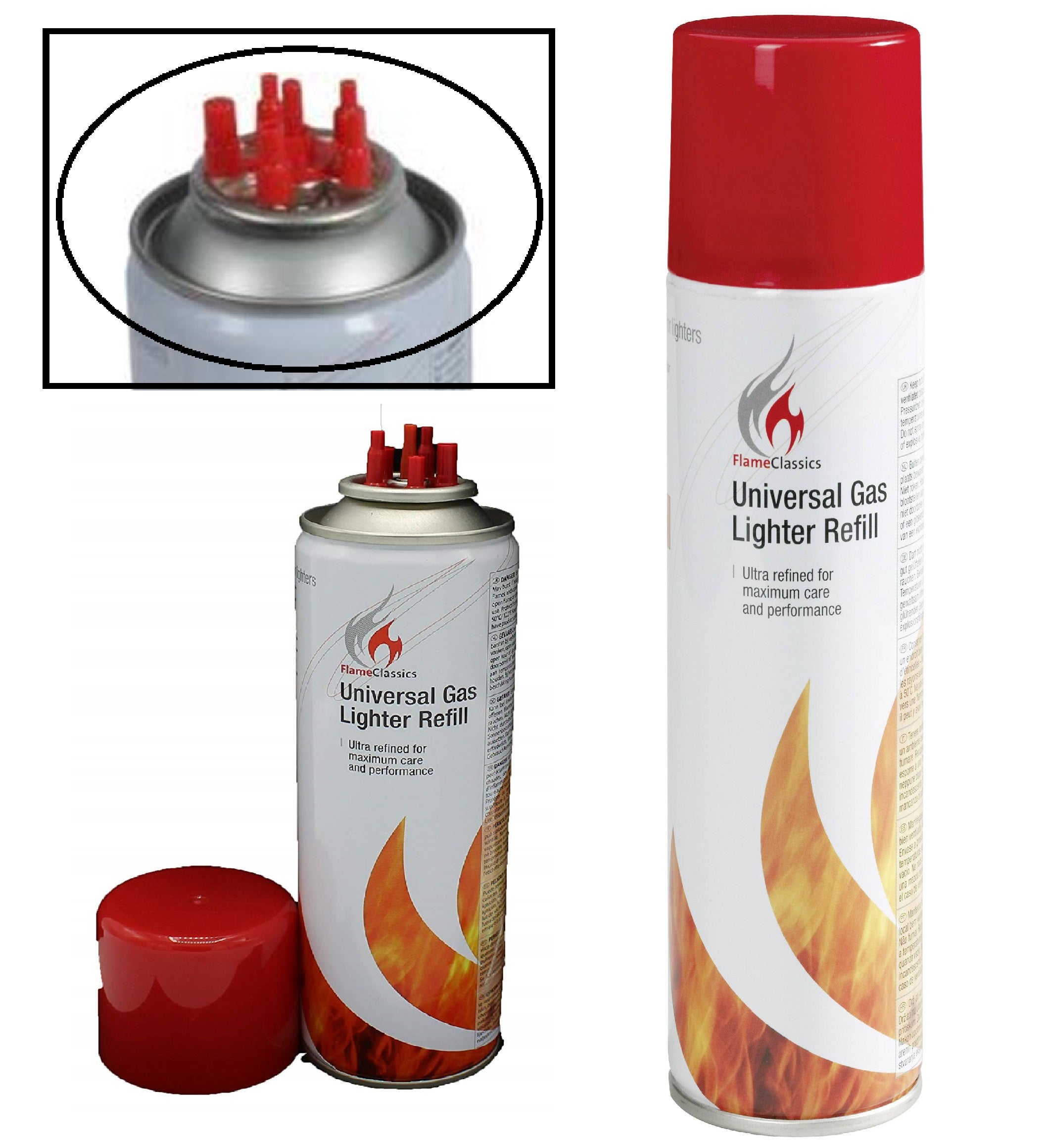 Universal Butane Gas Lighter Refill Spray 250ml Refills Lighters Valve Adapters Universal Butane Gas Lighter Refill Spray 250ml Refills Lighters Valve Adapters